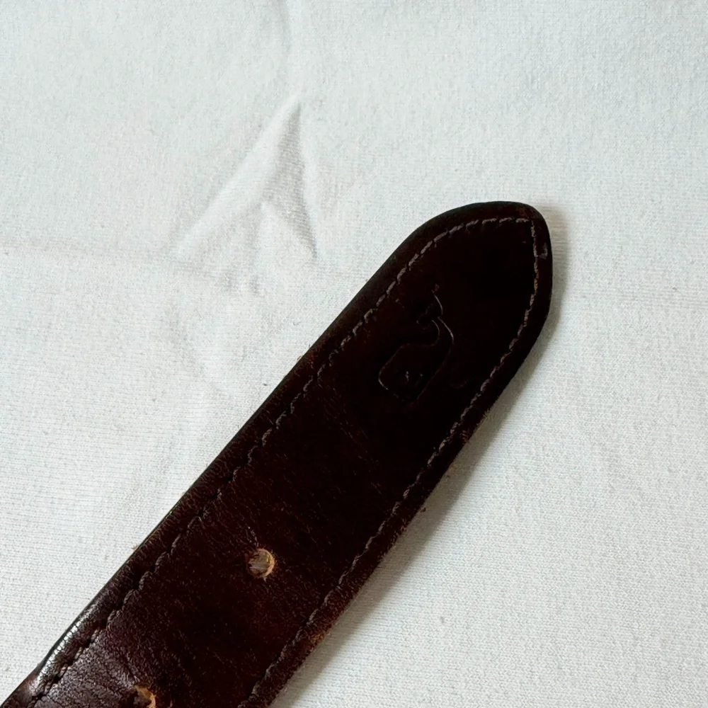 Vineyard Vines Size 34 Leather Canvas Brown and Pink All Over Fish Pattern Belt